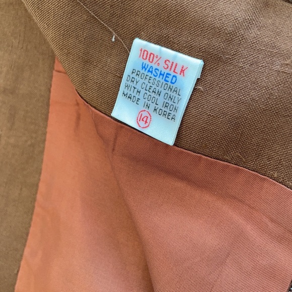 Women’s 100% Silk Skirt in Rust-Size 14 - Picture 5 of 6